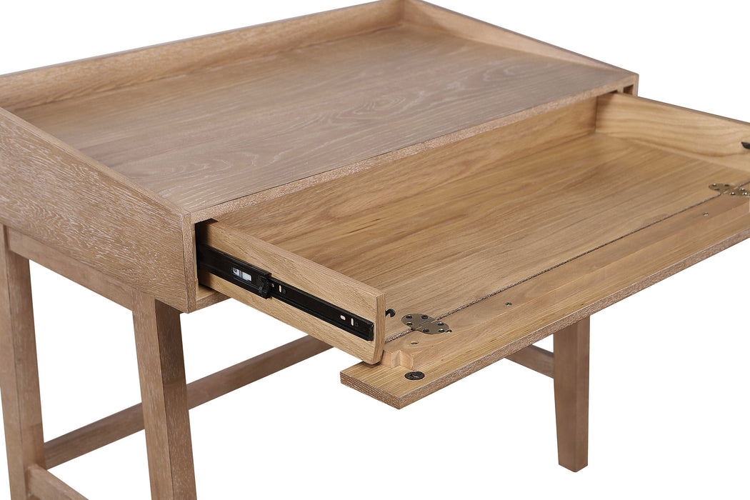 Fabian 4-piece Computer Desk and Bookshelf Set Distressed Light Brown