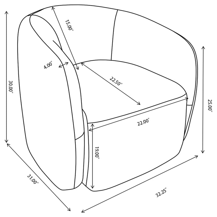 Gerley Faux Sherpa Chenille Upholstered Swivel Accent Chair Beige