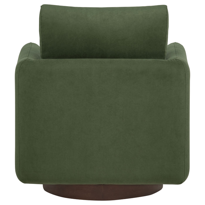 Iris Fabric Upholstered Swivel Accent Chair Matcha