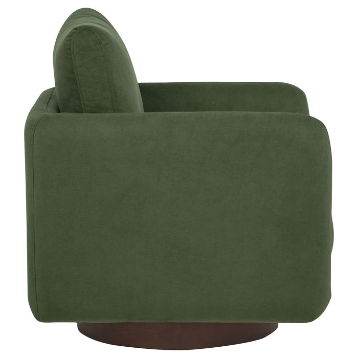 Iris Fabric Upholstered Swivel Accent Chair Matcha