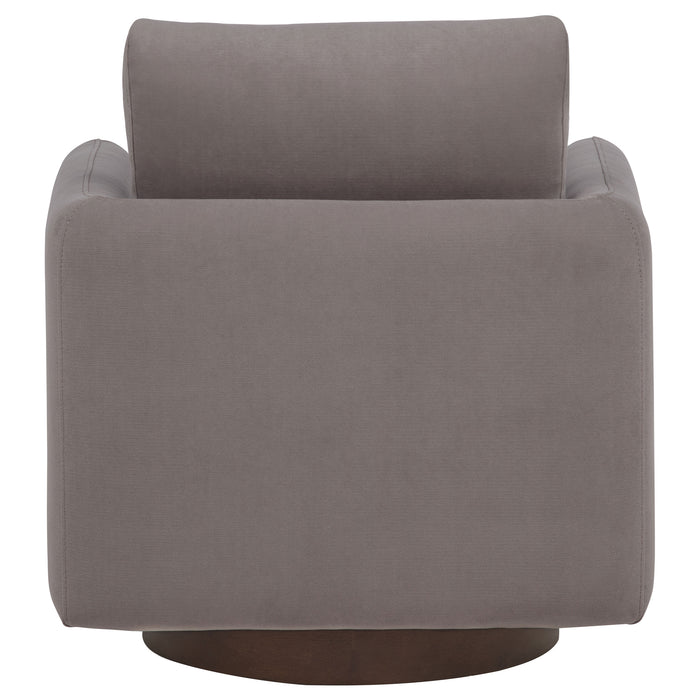 Iris Fabric Upholstered Swivel Accent Chair Stone