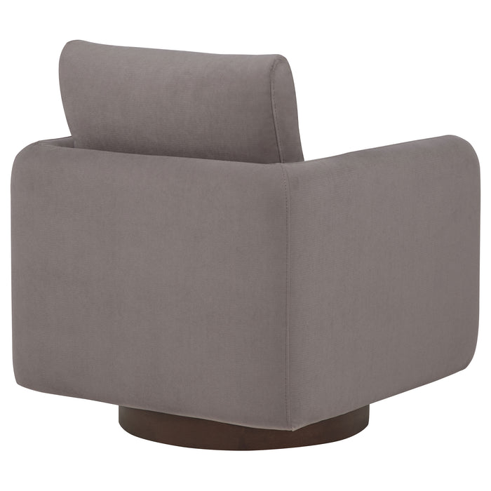 Iris Fabric Upholstered Swivel Accent Chair Stone