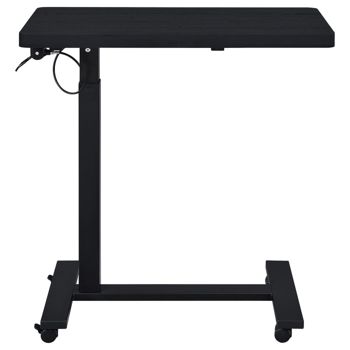 Westpark Pneumatic Adjustable C-Shape Side Table with Casters Black