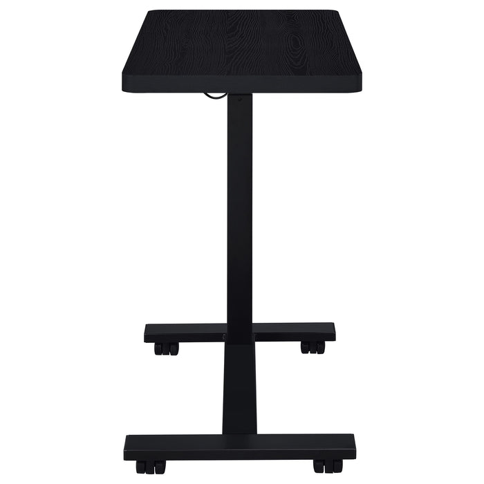 Westpark Pneumatic Adjustable C-Shape Side Table with Casters Black