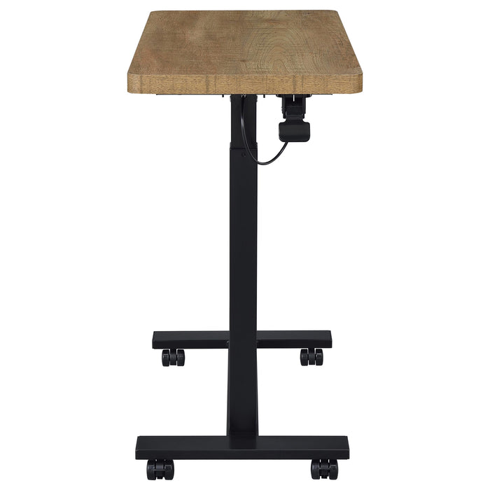 Westpark Pneumatic Adjustable C-Shape Side Table with Casters Mango