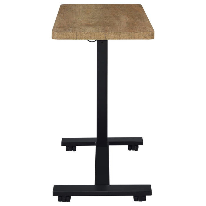 Westpark Pneumatic Adjustable C-Shape Side Table with Casters Mango