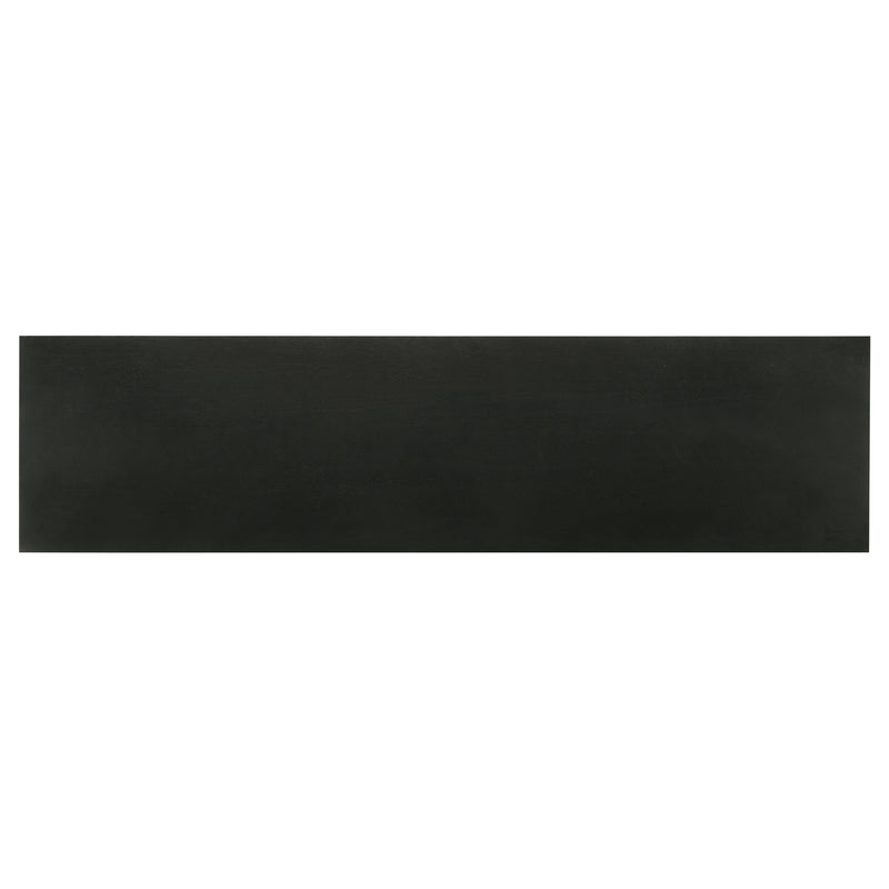Riddell 4-door Wood Reeding Accent Cabinet Matte Black