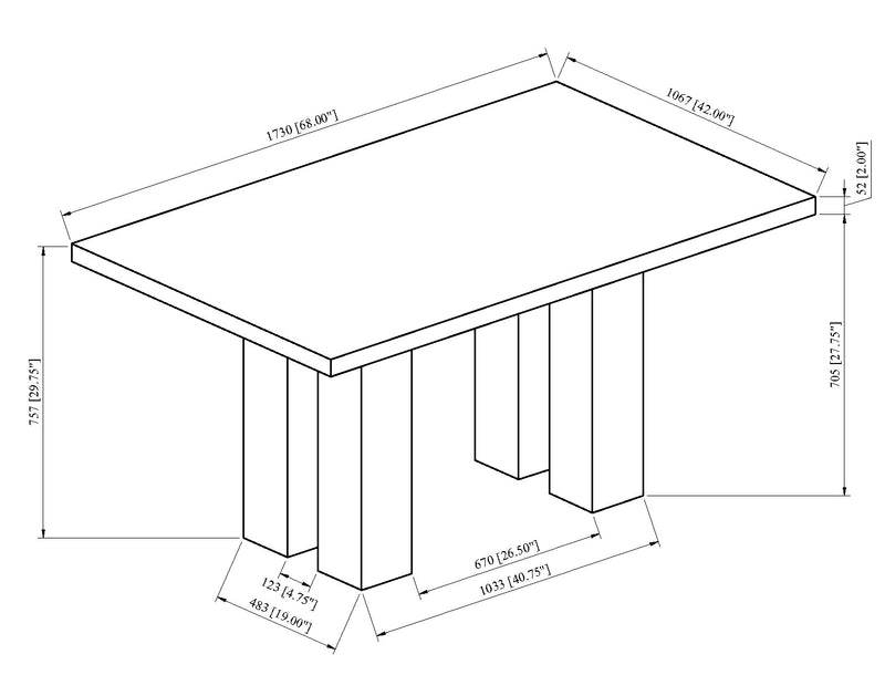 PARKSIDE DINING TABLE BASE
