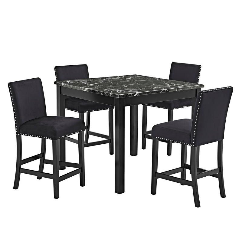 LENNON 5-PK COUNTER HEIGHT SET BLACK