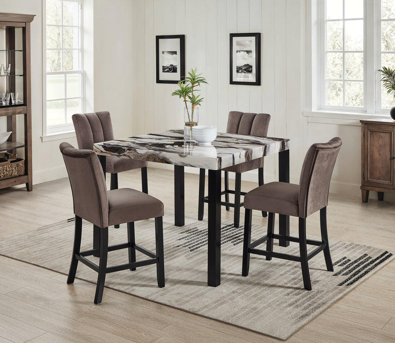 VEGA FAUX MARBLE COUNTER HEIGHT TABLE