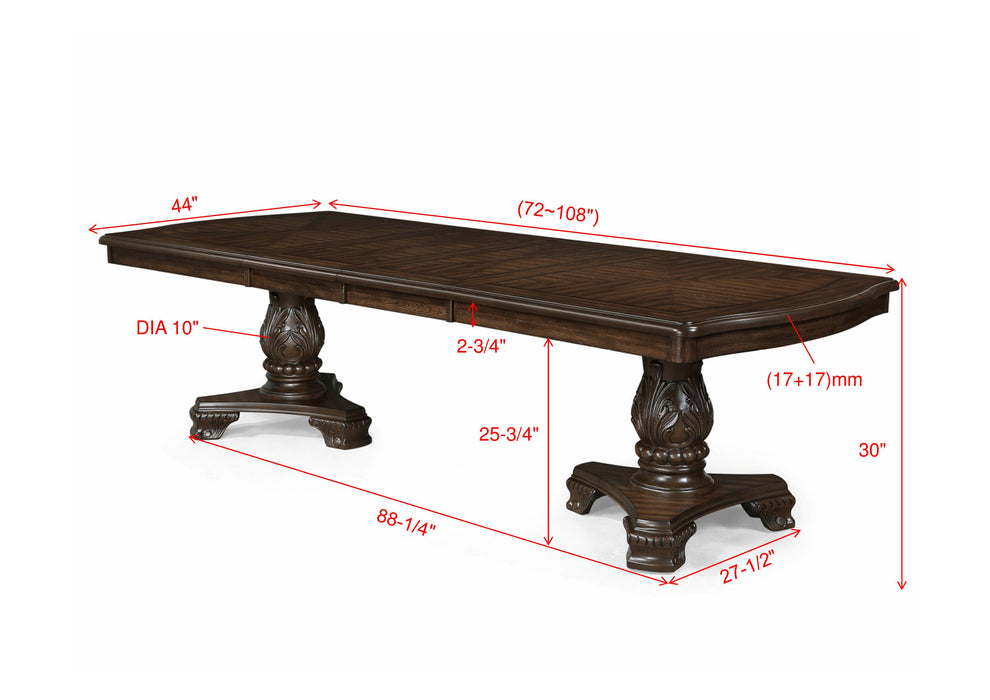 KIERA DINING TABLE TOP(2 X 18"LEAF)