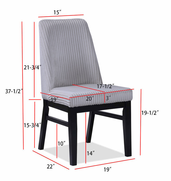 HADLEY SIDE CHAIR LIGHT GREY