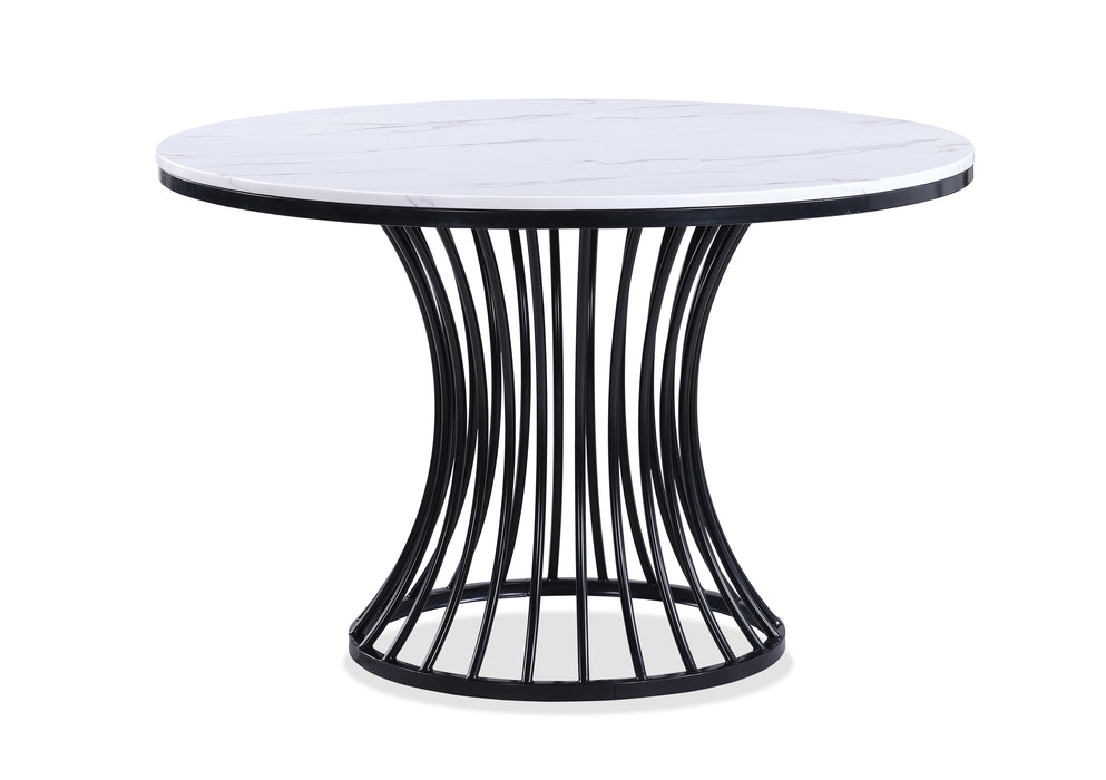 HADLEY FAUX MARBLE ROUND TABLE LEG