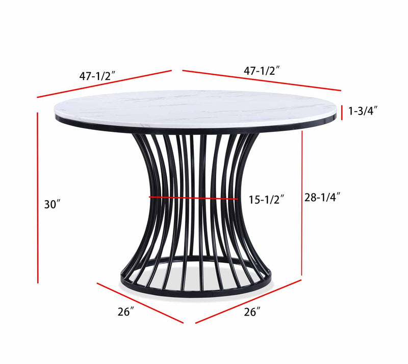 HADLEY FAUX MARBLE ROUND TABLE TOP