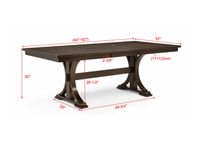 HAMIL DINING TABLE W/18" BUTTERFLY LEAF