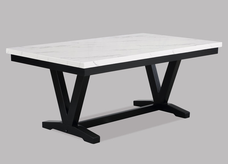 TANNER FAUX CARRERA DINING TABLE