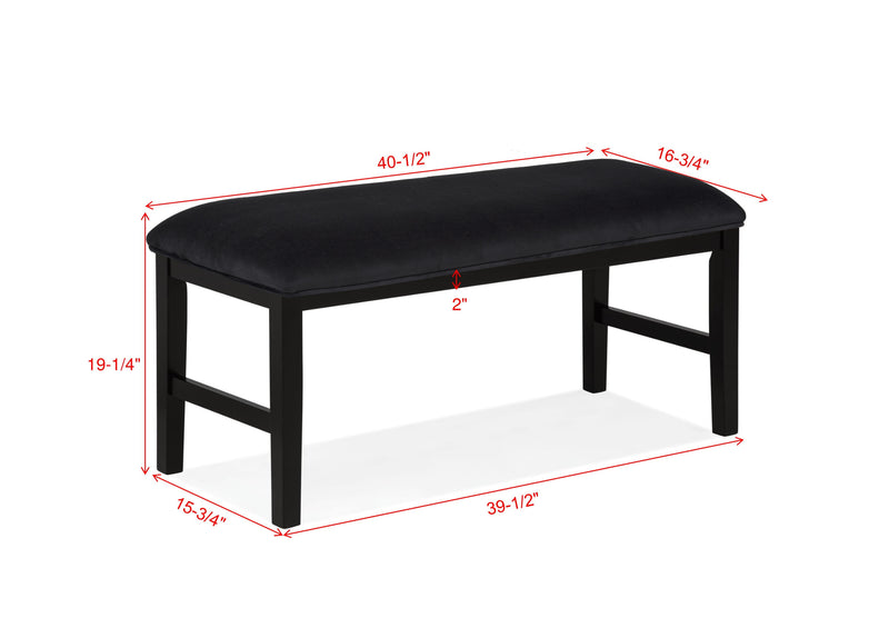 SEBASTIAN BENCH BLACK