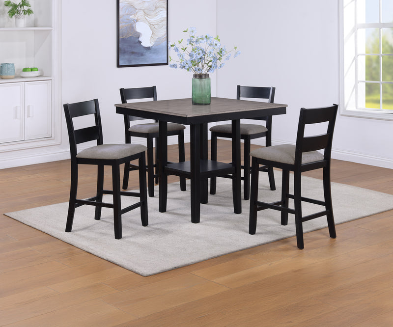 LESTER 5-PK COUNTER HEIGHT DINING SET L.GREY