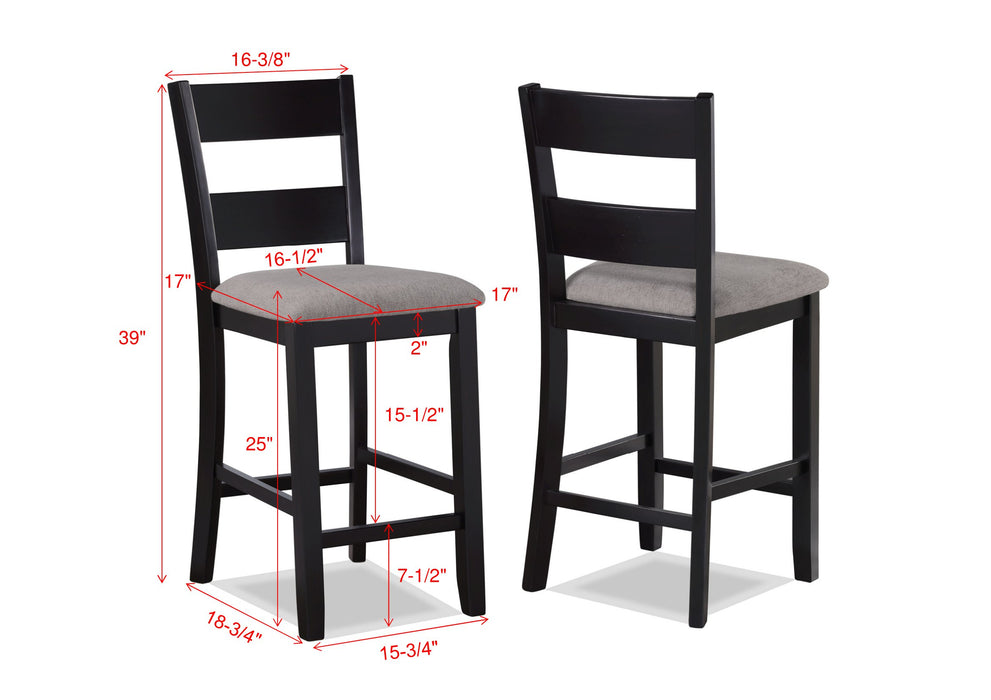 LESTER 5-PK COUNTER HEIGHT DINING SET L.GREY