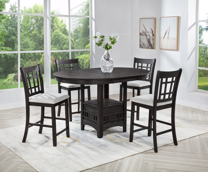 HARTWELL COUNTER HEIGHT CHAIR CHARCOAL BLACK