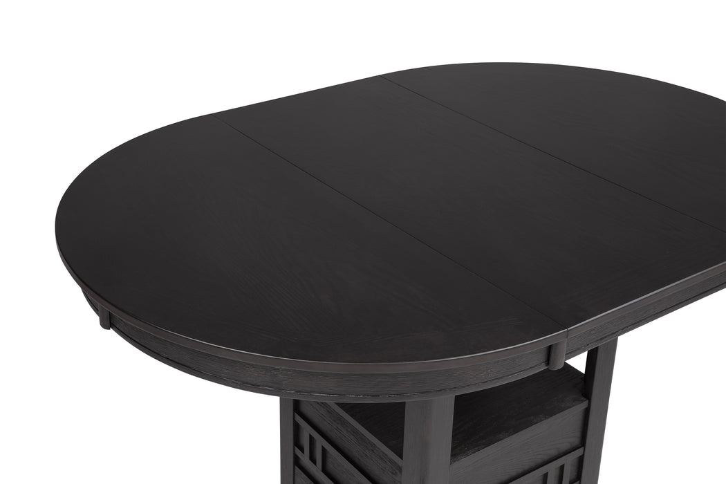HARTWELL COUNTER HEIGHT TABLE CHARCOAL BLACK