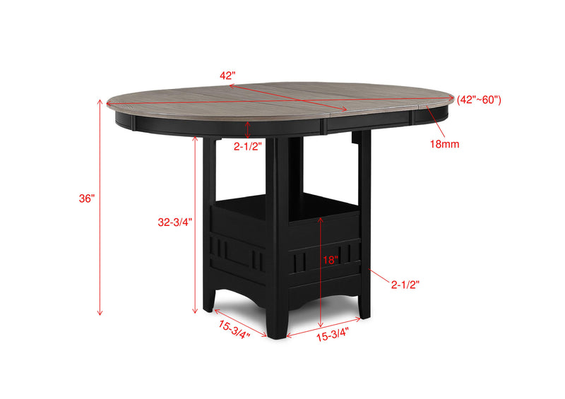 HARTWELL COUNTER HEIGHT TABLE LIGHT GREY
