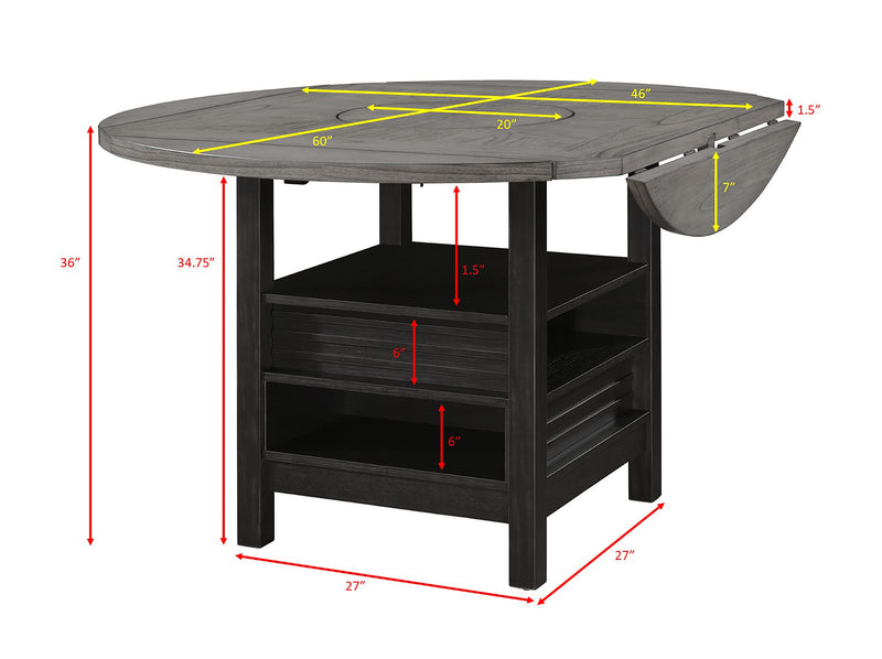 CLINE COUNTER HEIGHT TABLE TOP-LIGHT GREY