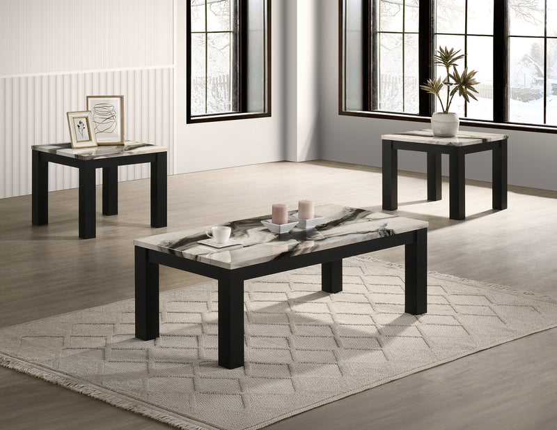 IVY 3-PK COCKTAIL SET FAUX MARBLE BROWN