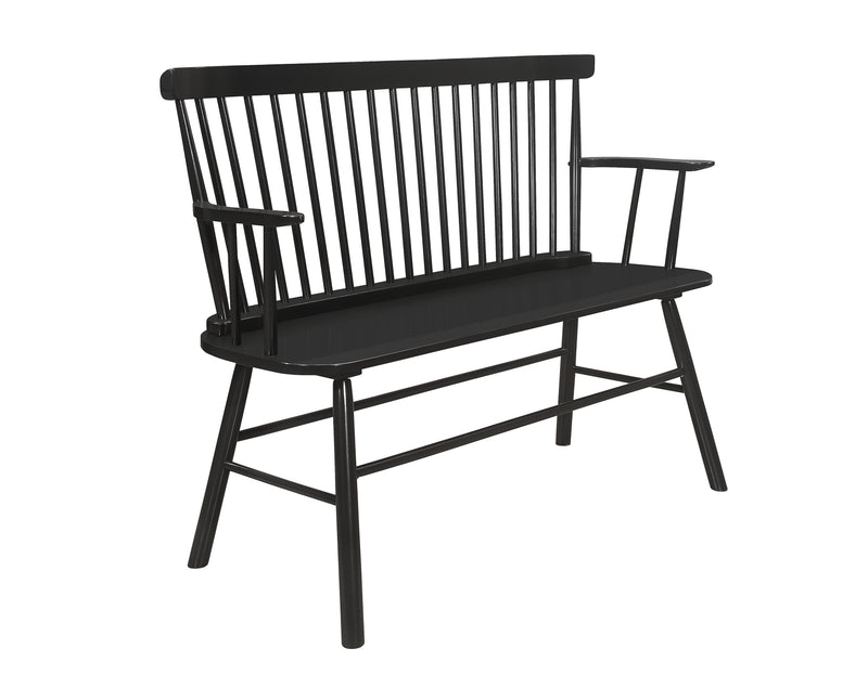 JERIMIAH SPINDLEBACK BENCH BLACK