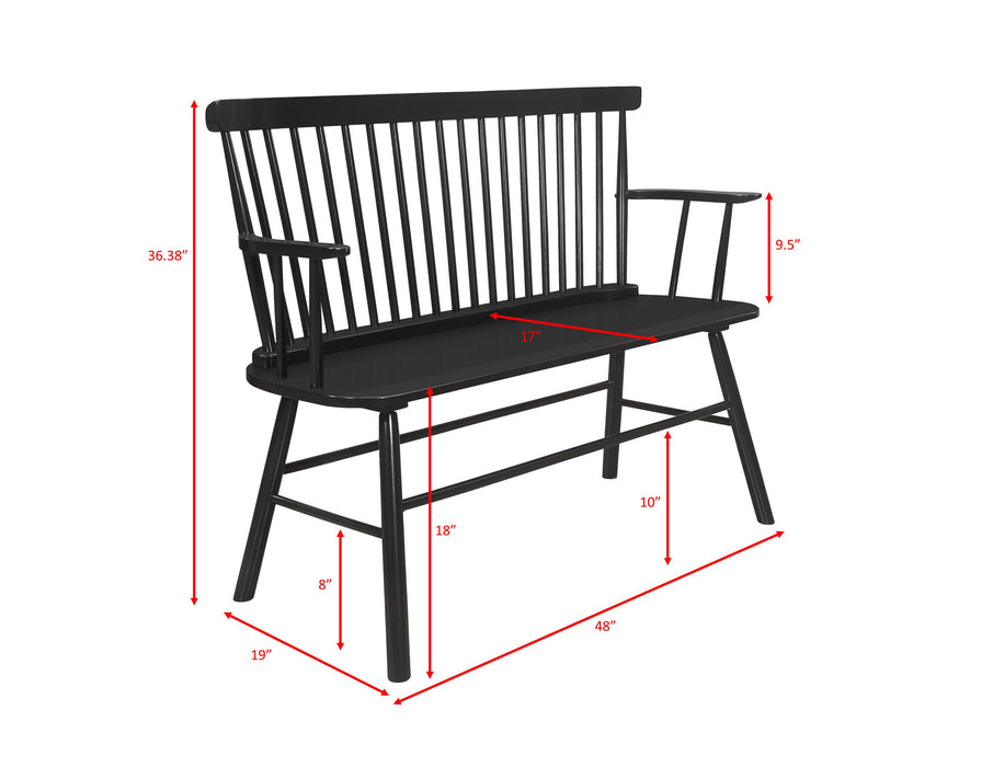 JERIMIAH SPINDLEBACK BENCH WHITE