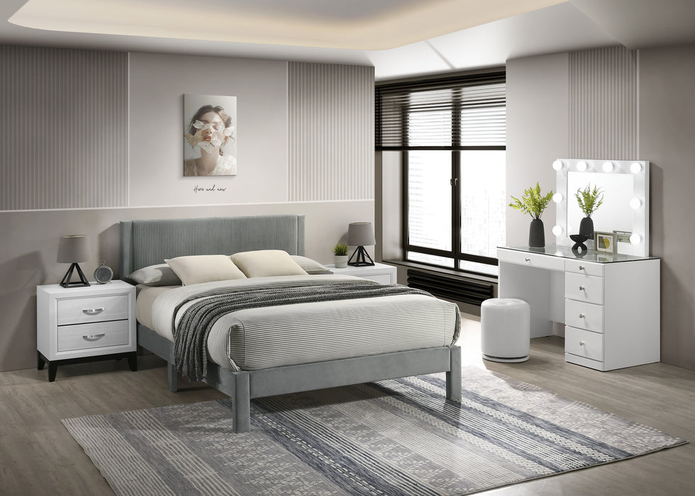 LUCIA TWIN BED LIGHT GREY