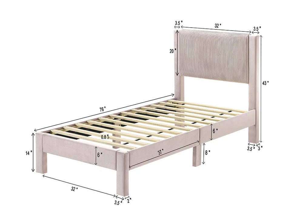 LUCIA TWIN BED PINK