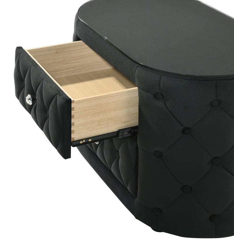 VOLTARE NIGHT STAND BLACK