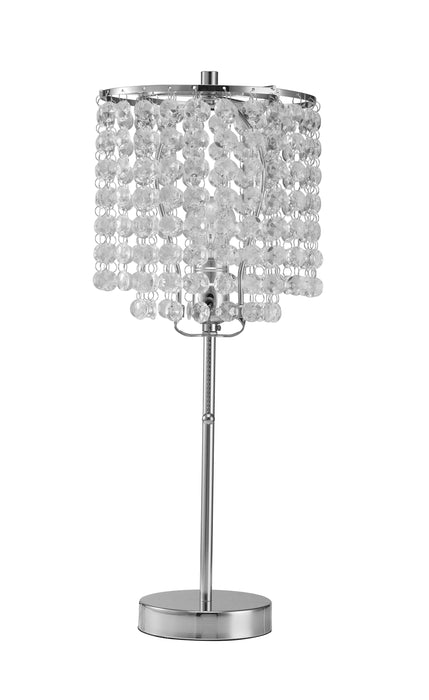 CHROME TABLE LAMP 19"H
