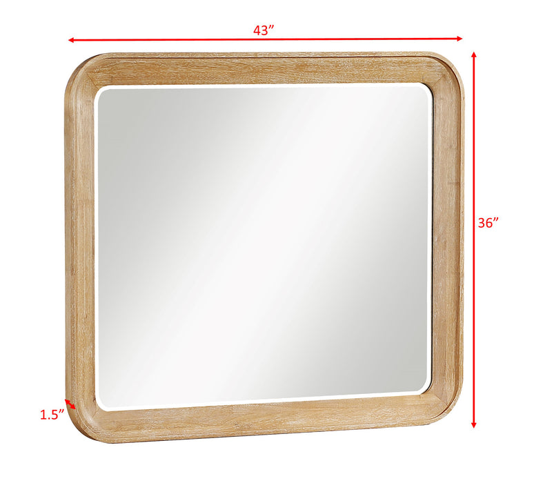 WESTCOTT DRESSER MIRROR-CERUSED NATURAL