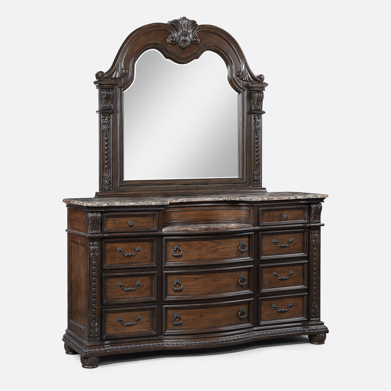STANLEY DRESSER MIRROR -COFFEE BROWN