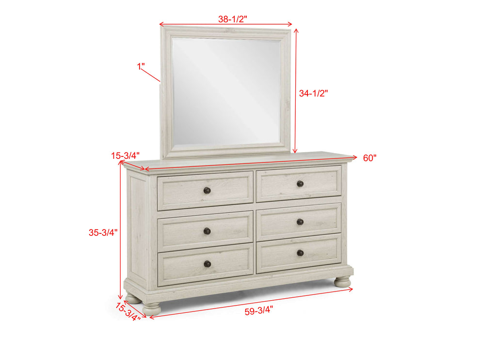 CLARIBELLE DRESSER MIRROR-WHITE