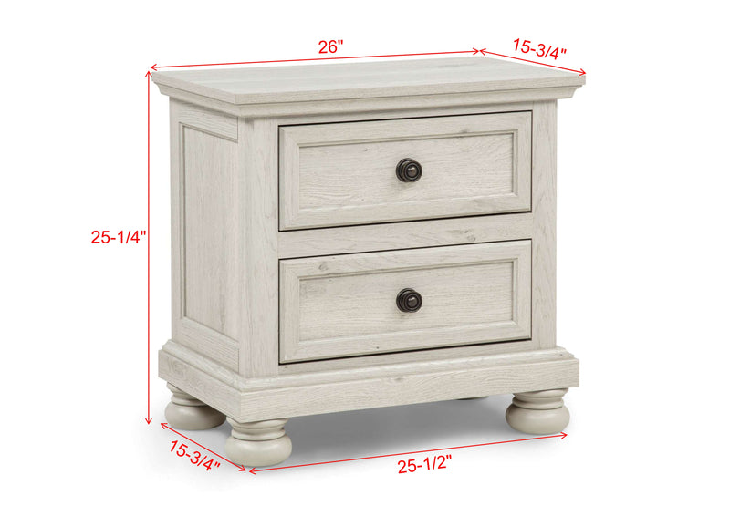 CLARIBELLE NIGHT STAND-WHITE