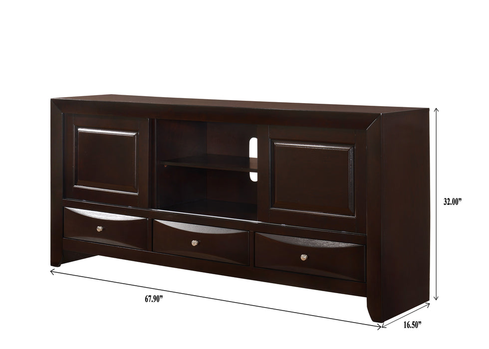 EMILY TV STAND DARK CHERRY