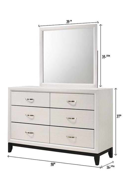 AKERSON DRESSER MIRROR CHALK