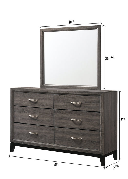 AKERSON DRESSER MIRROR GREY