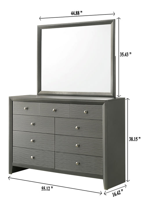 DENKER DRESSER GUN METAL