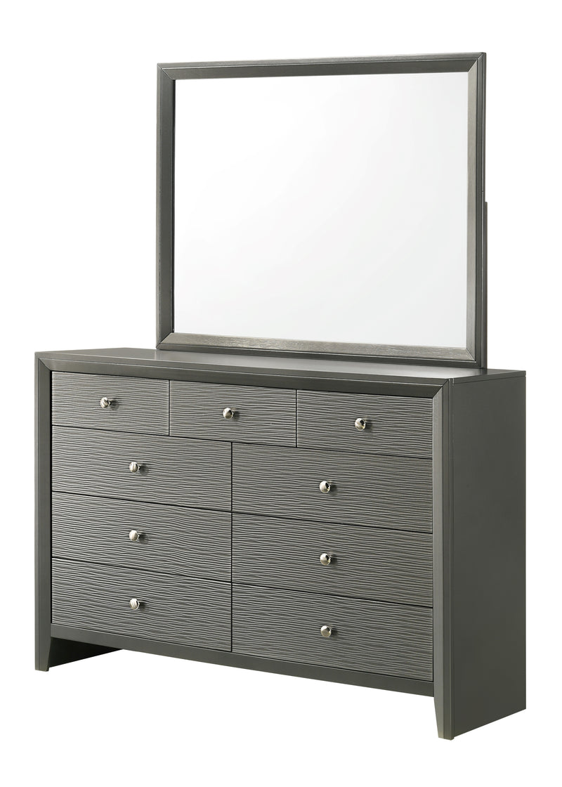DENKER DRESSER MIRROR GUN METAL