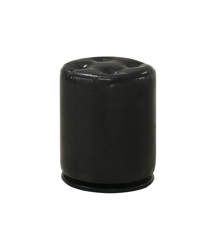 MORGAN ROUND SWIVEL STOOL BLACK