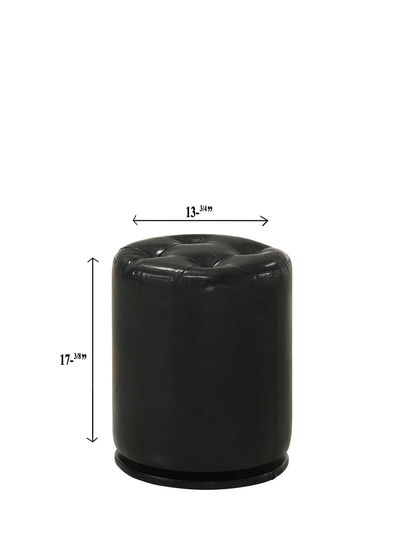 MORGAN ROUND SWIVEL STOOL BLACK