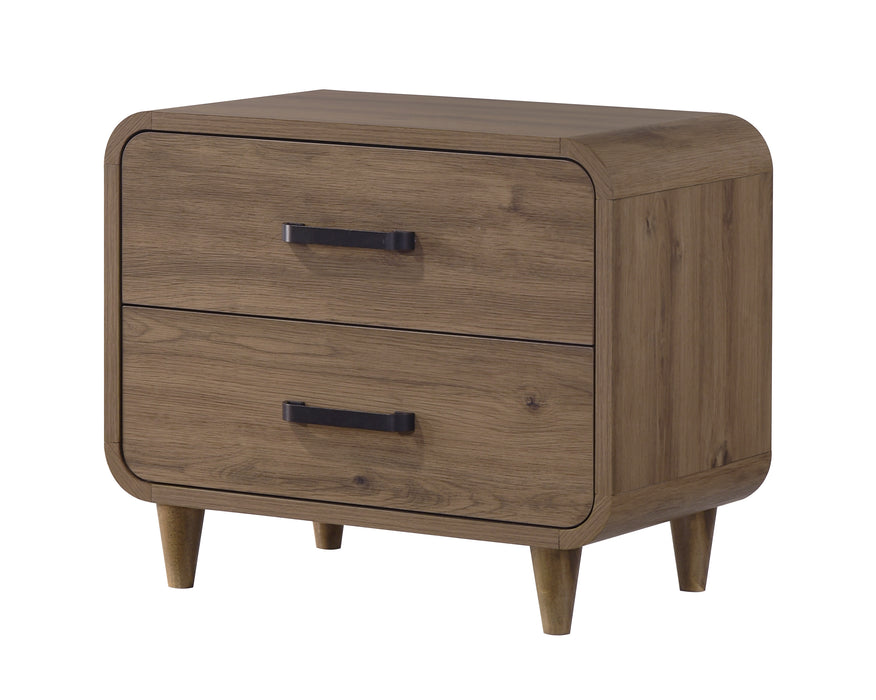 NYOMI NIGHT STAND - LIGHT BROWN