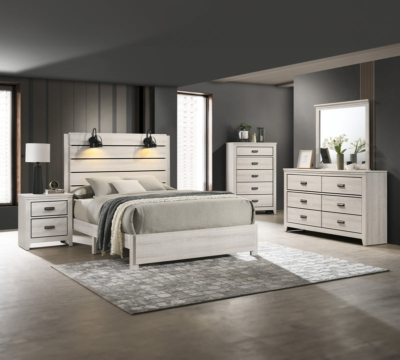 CARTER QUEEN PLATFORM BED IN 1 BOX WHITE