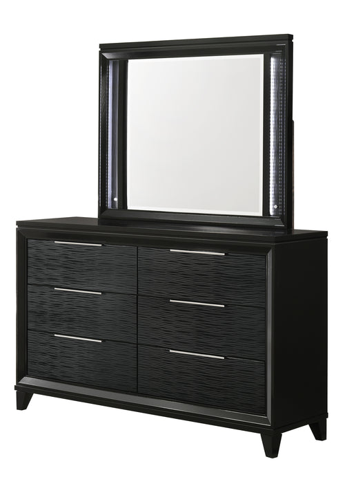 CRESSIDA LED DRESSER MIRROR BLACK
