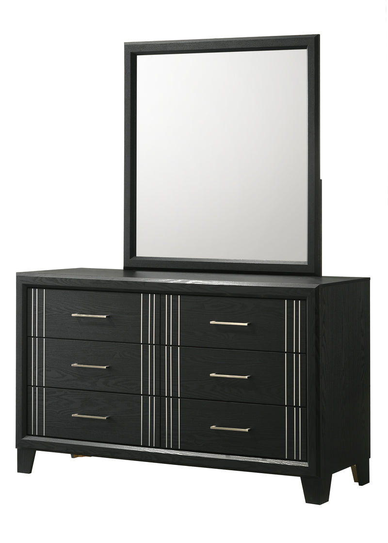 CHARLIE DRESSER MIRROR-CHARCOAL