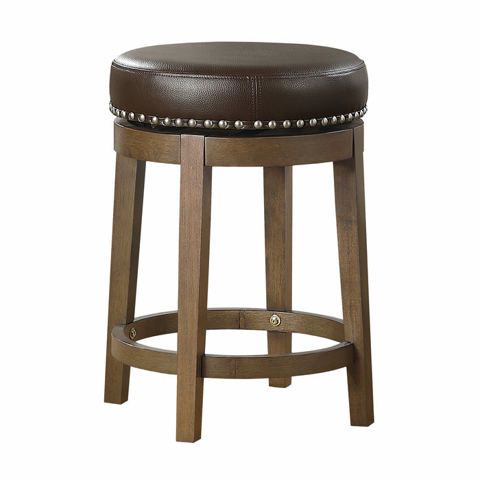 Westby - Round Swivel Counter Height Stool, Brown